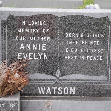WATSON Annie Evelyn nee PRINCE 1905-1982