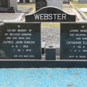 WEBSTER Alfred John Duncan 1908-1976 &amp; Catherine Elizabeth 1910-1991