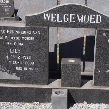 WELGEMOED N. 1920-1979 &amp; Lily 1928-2006