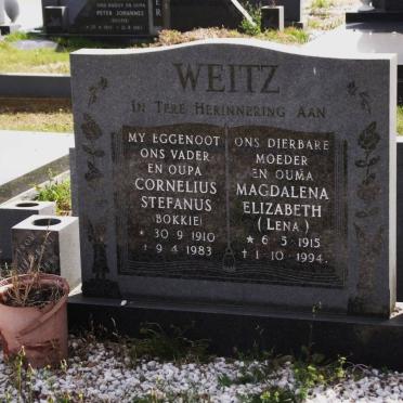 WEITZ Cornelius Stefanus 1910-1983 &amp; Magdalena Elizabeth 1915-1994