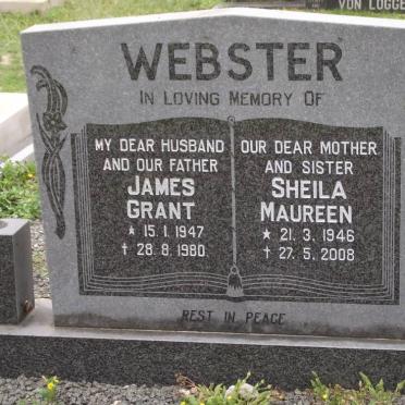 WEBSTER James Grant 1947-1980 &amp; Sheila Maureen 1946-2008