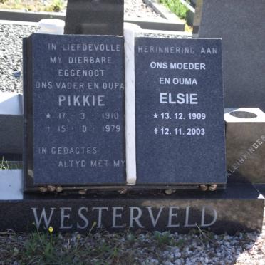 WESTERVELD G. 1910-1979 &amp; Elsie Susanna 1909-2003