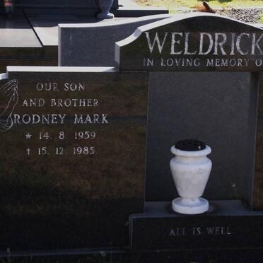 WELDRICK Rodney Mark 1959-1985
