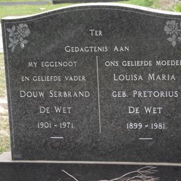 WET Douw Serbrand, de 1901-1971 &amp; Louisa Maria PRETORIUS 1899-1981