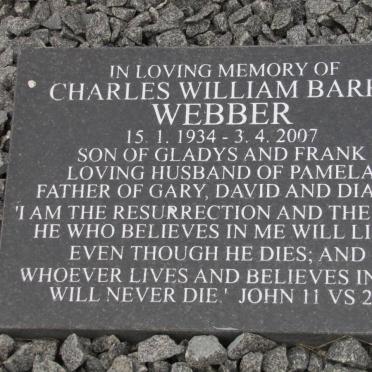 WEBBER Charles William Barry 1934-2007