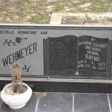 WEHMEYER Rayno 1925-1972 &amp; Jeanette J.P. 1927-2008