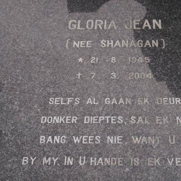 WET, de Mervyn Leon 1974-1996 :: WET Gloria Jean, de nee SHANAGAN 1945-2004