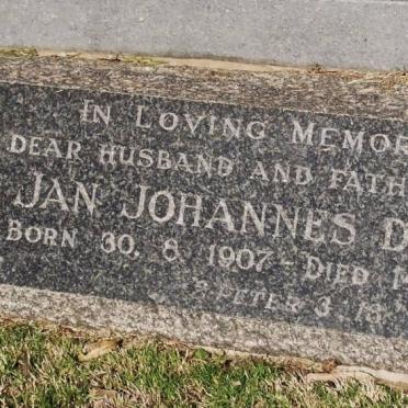 WET Jan Johannes, de 1907-1964