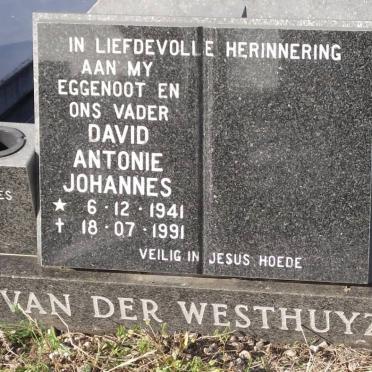 WESTHUYZEN David Antonie Johannes, van der 1941-1991