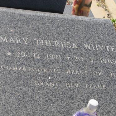 WHYTE Mary Theresa 1921-1989
