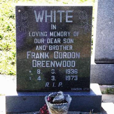 WHITE Frank Gordon Greenwood 1936-1973