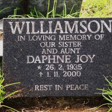 WILLIAMSON Daphne Joy 1935-2000