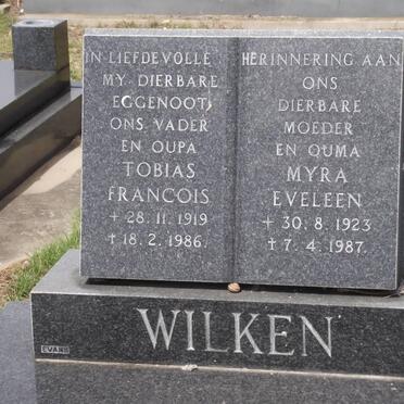 WILKEN Tobias Francois 1919-1986 &amp; Myra Eveleen 1923-1987