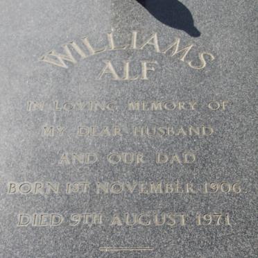 WILLIAMS Alf F. 1900-1971