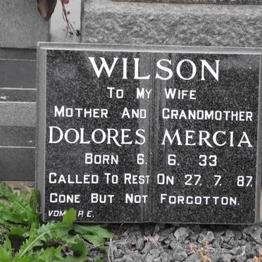 WILSON Dolores Mercia 1933-1987