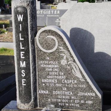 WILLEMSE Andries Casper 1902-1985 &amp; Anna Dorothea Johanna NEL 1905-2001