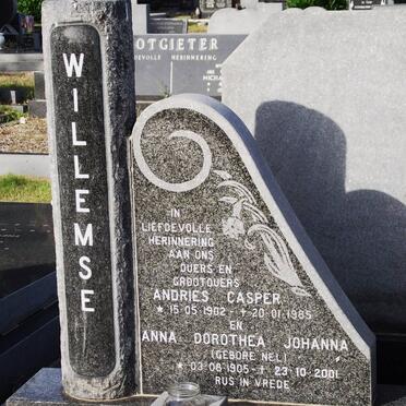 WILLEMSE Andries Casper 1902-1985 &amp; Anna Dorothea Johanna NEL 1905-2001