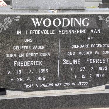 WOODING Frederick 1896-1986 &amp; Seline Forrester 1899-1978