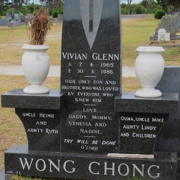 WONG CHONG Vivian Glenn 1965-1986