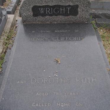 WRIGHT Henry Clifford -1970 &amp; Dorothy Ruth 1897-1977