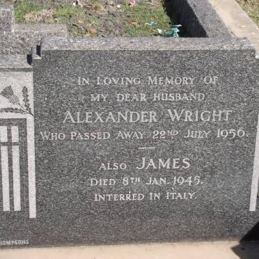 WRIGHT Alexander -1956 :: WRIGHT James -1945