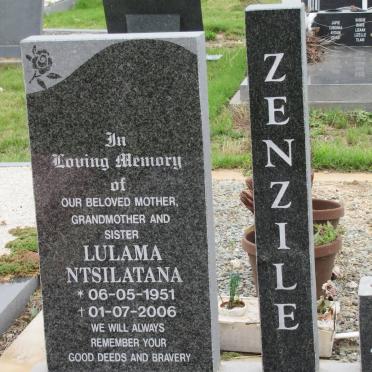 ZENZILE Lulama Ntsilatana 1951-2006