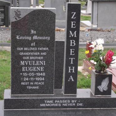 ZEMBETHA Mvuleni Eugene 1948-1994