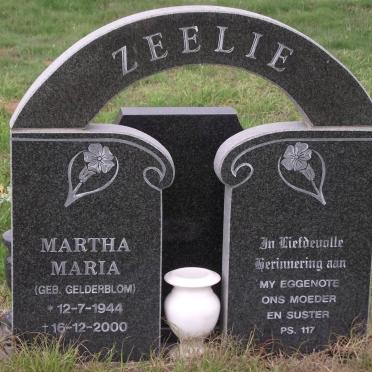 ZEELIE Martha Maria nee GELDERBLOM 1944-2004