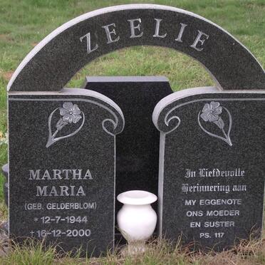 ZEELIE Martha Maria nee GELDERBLOM 1944-2004