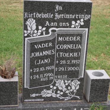 ZEELIE Johannes 1928-1996 &amp; Cornelia 1932-2000