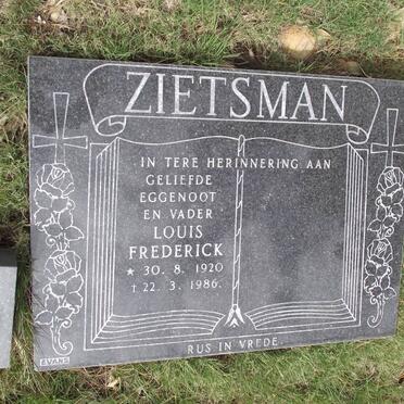 ZIETSMAN Louis Frederick 1920-1986