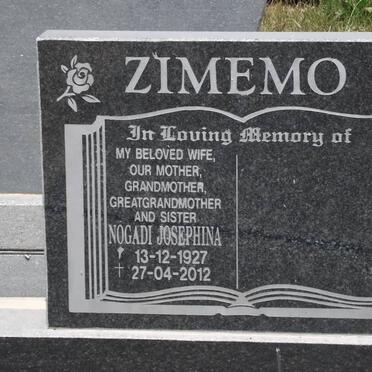ZIMEMO Nogadi Josephina 1927-2012