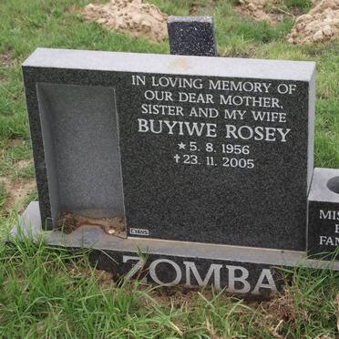 ZOMBA Buyiwe Rosey 1956-2005