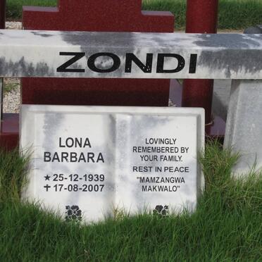 ZONDI Lona Barbara 1939-2007