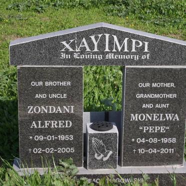 XAYIMPI Zondani Alfred 1953-2005 ;; Monelwa 1958-2011.JPG