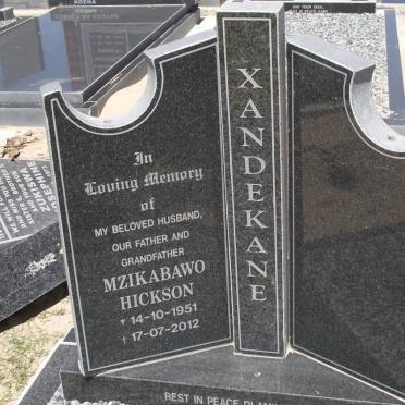 XANDEKANE Mzikabawo Hickson 1951-2012