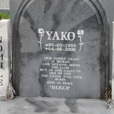 YAKO Nomhle Cynthia 1953-2006