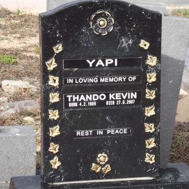 YAPI Thando Kevin 1969-2007