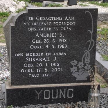 YOUNG Andries S. 1912-1969 &amp; Susarah J. 1915-2001