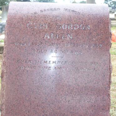 ALLEN Cyril Gordon -1939