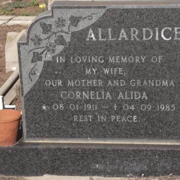 ALLARDICE Cornelia Alida 1911-1985