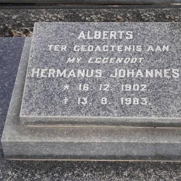 ALBERTS Hermanus Johannes 1902-1983