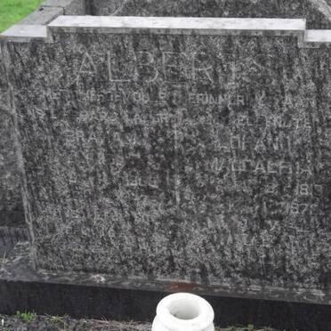 ALBERTS Abraham Daniel 1908-1979  &amp; Johanna Magdalena 1913-1973