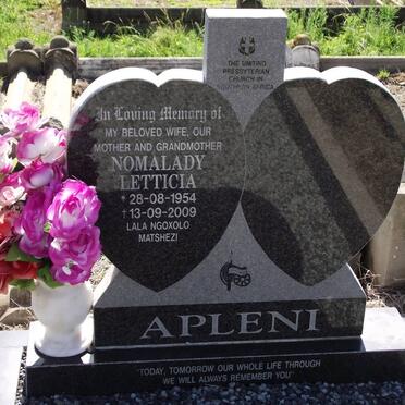APLENI Nomalady Letticia 1954-2009