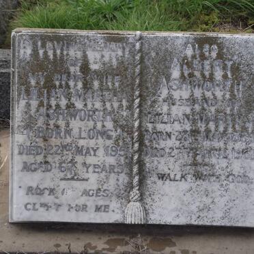 ASHWORTH Albert 1863-1963 &amp; Lillian Martha LONG -1951