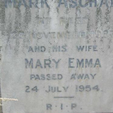 ASCHAM Mark -1937 &amp; Mary Emma -1954 