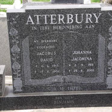 ATTERBURY Jacobus David 1913-1952 &amp; Johanna Jacomina 1915-2003