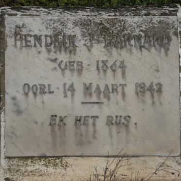 BARNARD Hendrik J. 1864-1942