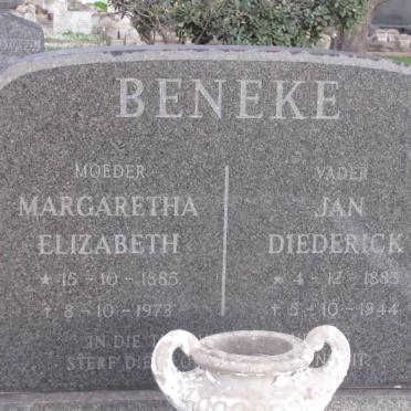 BENEKE Margaretha Elizabeth 1885-1973 &amp; Jan Diederick 1885-1944