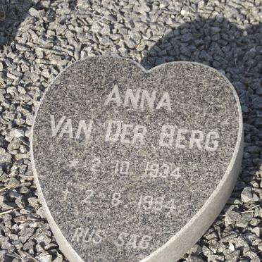 BERG Anna, van der 1934-1994